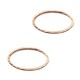 DQ metal closed ring oval 15x8mm Rosé goud